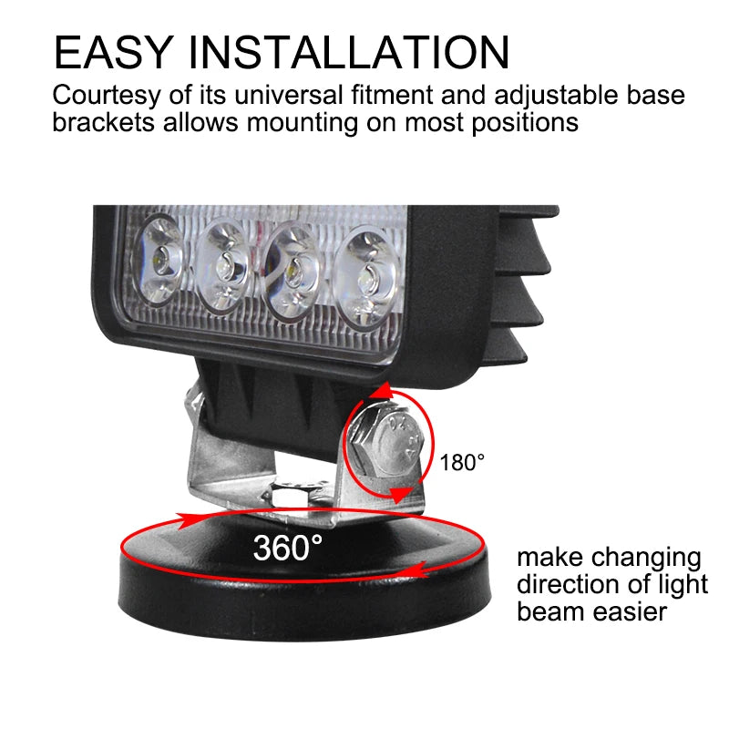 LED-Arbeitsleuchte / Lampada da lavoro – 48W | Magnetfuß | 12–24V
